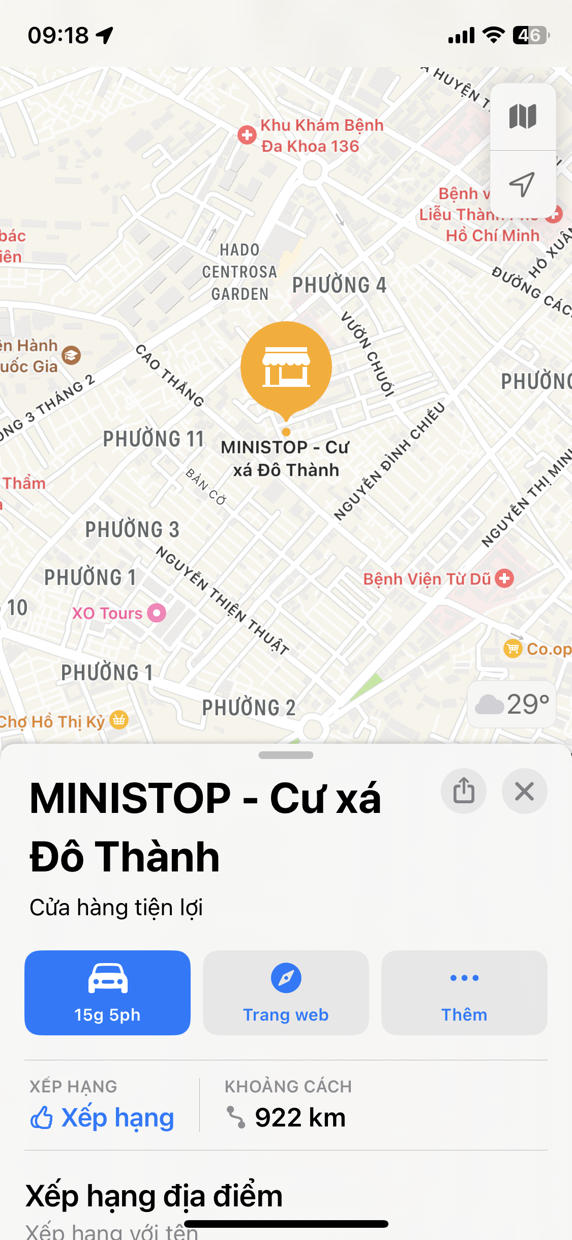 Cách tìm điểm nạp tiền Momo trên Google Map