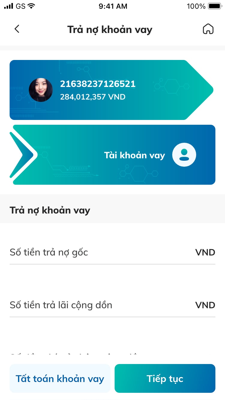 thanh toán khoản vay Lotte Finance qua app BIDV